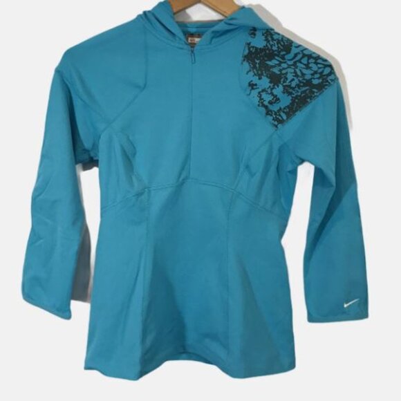 Nike Fit Dry Women's Half Zip Hooded Pullover - Size M/8-10 - Picture 1 of 8